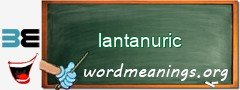 WordMeaning blackboard for lantanuric